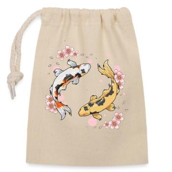 Kois Fish - Closable cotton gift bag (14x20cm) - nature - Front