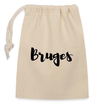Bruges Belgium Brügge Belgien - Verschließbarer Geschenkbeutel aus Baumwolle (14x20cm) - Natur - Vorne