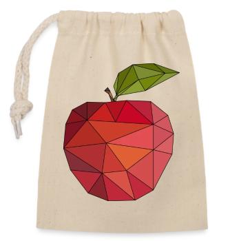 Apfel Obst Apfelpflücker pflücken Gesund Vegan - Verschließbarer Geschenkbeutel aus Baumwolle (14x20cm) - Natur - Vorne