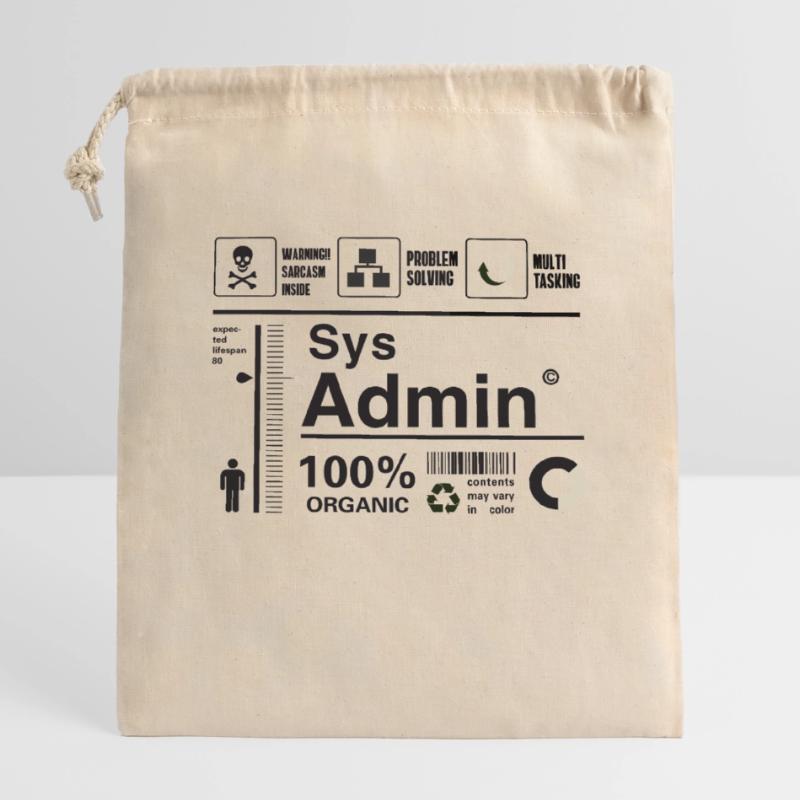 sys admin Computer Nerd pc Kit programmer Humor lo Verschließbarer Geschenkbeutel aus Baumwolle (14x20cm)