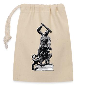 Hercules Fountain Augsburg Hercules - Closable cotton gift bag (14x20cm) - nature - Front