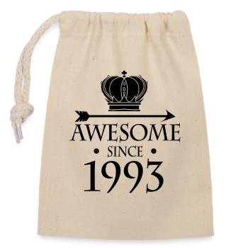 Né en 1993 - Fantastique depuis 1993 - Sac cadeau en coton avec cordon (14 x 20 cm) - nature - Devant