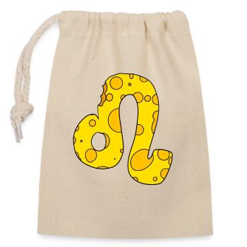 Signe du zodiaque Lion - Sac cadeau en coton avec cordon (14 x 20 cm) - nature - Devant