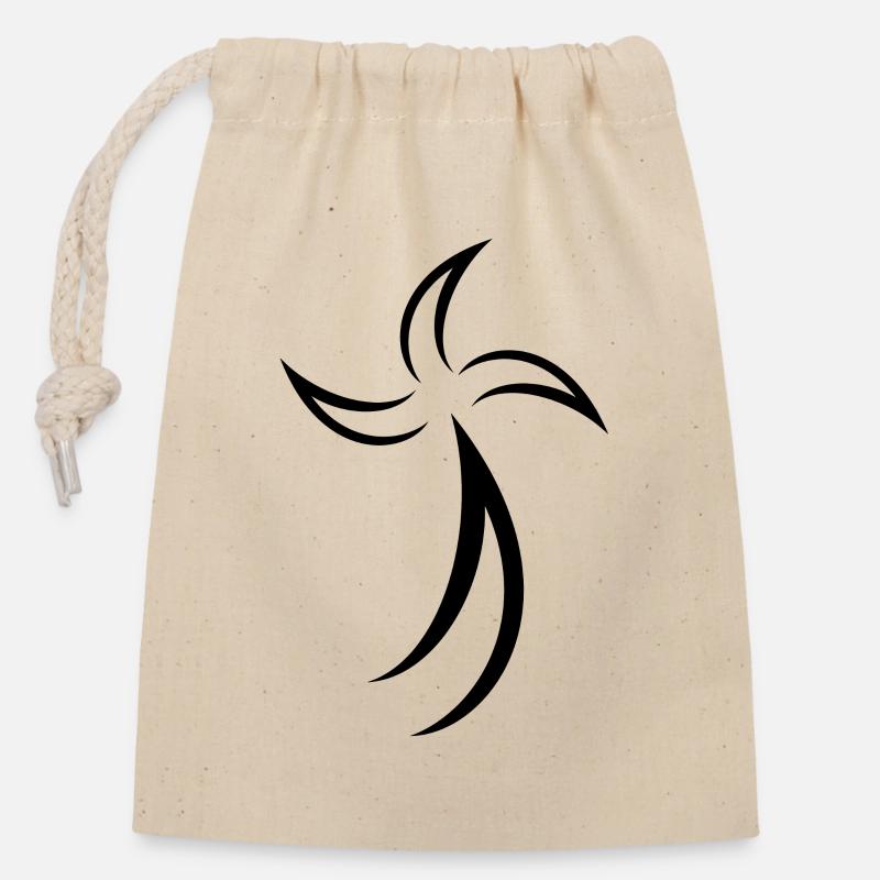 Hermine Celtic Bretagne - Sac cadeau en coton avec cordon (14 x 20 cm) - nature