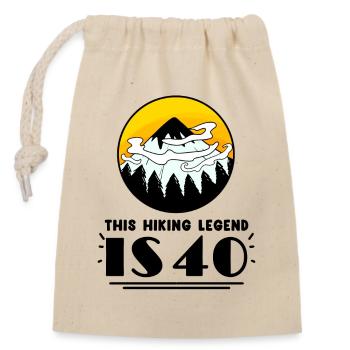 Hiking 40th birthday Hiker 40 years old - Closable cotton gift bag (14x20cm) - nature - Front