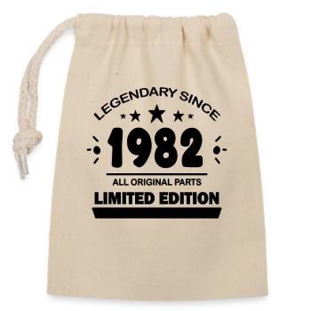 Année de construction 1982 - né en 1982 - Sac cadeau en coton avec cordon (14 x 20 cm) - nature - Devant