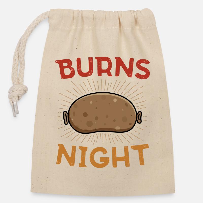 Burns Nacht - Verschließbarer Geschenkbeutel aus Baumwolle (14x20cm) - Natur
