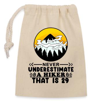 29. Geburtstag Berge Berg Gipfel - 29 Jahre alt - Verschließbarer Geschenkbeutel aus Baumwolle (14x20cm) - Natur - Vorne