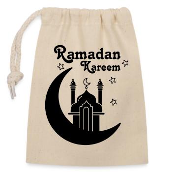 Ramadan Kareem mosque - Closable cotton gift bag (14x20cm) - nature - Front
