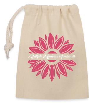 Multiple Myeloma Awareness Burgundy Sunflowe - Closable cotton gift bag (14x20cm) - nature - Front