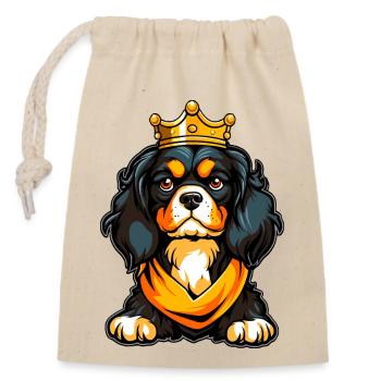 Cavalier King Charles Spaniel 3 - Chiot royal - Sac cadeau en coton avec cordon (14 x 20 cm) - nature - Devant