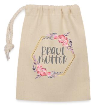 Brautmutter Verlobung Boho Team Bride Geschenk - Verschließbarer Geschenkbeutel aus Baumwolle (14x20cm) - Natur - Vorne