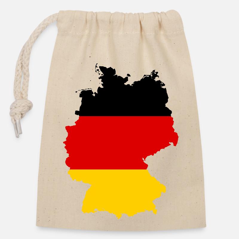 Deutschland - Verschließbarer Geschenkbeutel aus Baumwolle (14x20cm) - Natur