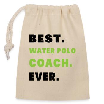 Bester Trainer Wasserball Humor Geschenk Coach - Verschließbarer Geschenkbeutel aus Baumwolle (14x20cm) - Natur - Vorne