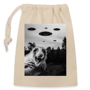 Possum Alien Invasion Uap Weirdcore - Closable cotton gift bag (14x20cm) - nature - Front