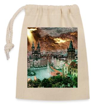 Prag, Tschechische Republik, Europa - Verschließbarer Geschenkbeutel aus Baumwolle (14x20cm) - Natur - Vorne