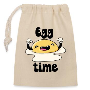 Egg Time - Closable cotton gift bag (14x20cm) - nature - Front