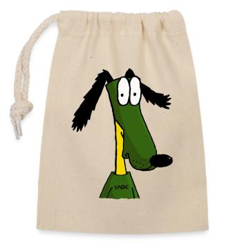 Der lustigste Cartoon-Hund aller Zeiten - Verschließbarer Geschenkbeutel aus Baumwolle (14x20cm) - Natur - Vorne
