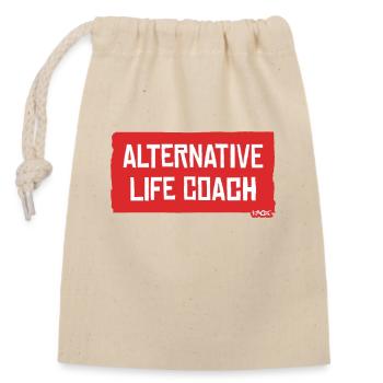 Alternative Life Advisor Coach - Closable cotton gift bag (14x20cm) - nature - Front