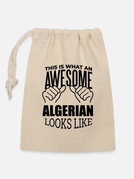 Algerien, Algerien Algerien - Verschließbarer Geschenkbeutel aus Baumwolle (14x20cm) - Natur