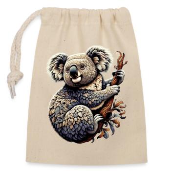Koala - Closable cotton gift bag (14x20cm) - nature - Front