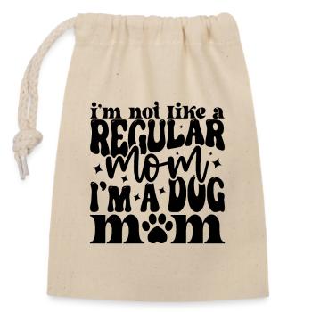 Hund Welpe Mama Hundemama Pfote Pfotenabdruck Süß - Verschließbarer Geschenkbeutel aus Baumwolle (14x20cm) - Natur - Vorne
