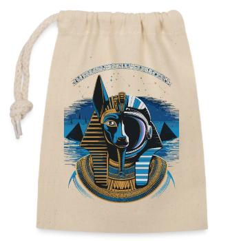 Celestial Anubis Hybrid Design - Closable cotton gift bag (14x20cm) - nature - Front