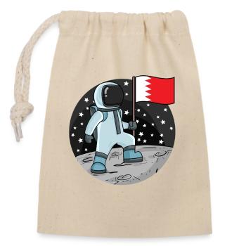 Drapeau des astronautes Bahreïn - Sac cadeau en coton avec cordon (14 x 20 cm) - nature - Devant