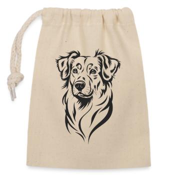 Hunde Liebhaber Treuer Begleiter - Verschließbarer Geschenkbeutel aus Baumwolle (14x20cm) - Natur - Vorne