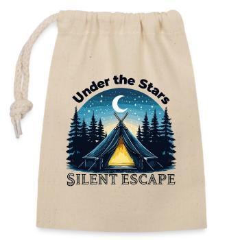 Camping Campsite Camping Camper Nature Stars - Closable cotton gift bag (14x20cm) - nature - Front