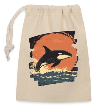 Killer whale - Closable cotton gift bag (14x20cm) - nature - Front