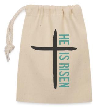 He is Risen - Closable cotton gift bag (14x20cm) - nature - Front