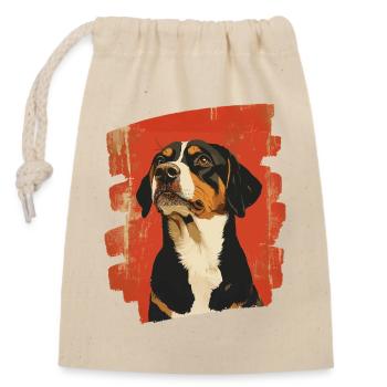 Entlebucher Mountain Dog - Closable cotton gift bag (14x20cm) - nature - Front