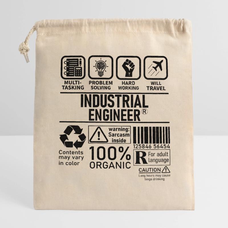 Industrial Engineer multi tasking problem solving Verschließbarer Geschenkbeutel aus Baumwolle (14x20cm)