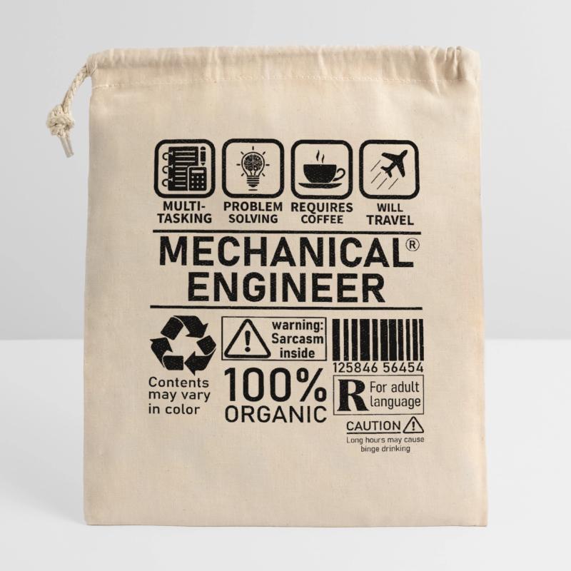 Mechanical Engineer multi tasking problem solving Verschließbarer Geschenkbeutel aus Baumwolle (14x20cm)