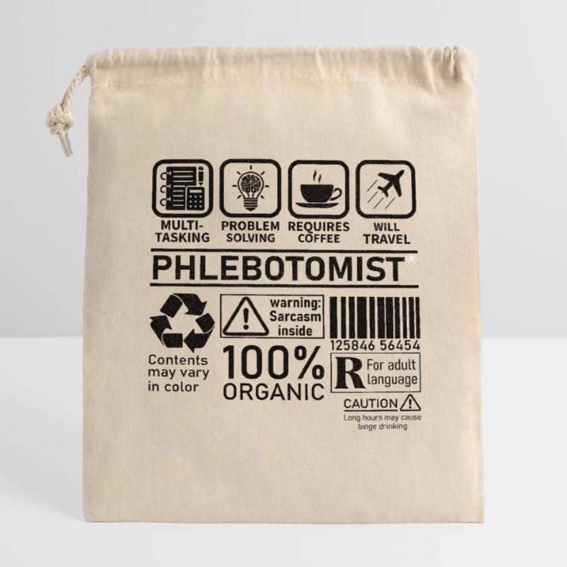 Phlebotomist multi tasking problem solving Verschließbarer Geschenkbeutel aus Baumwolle (14x20cm)