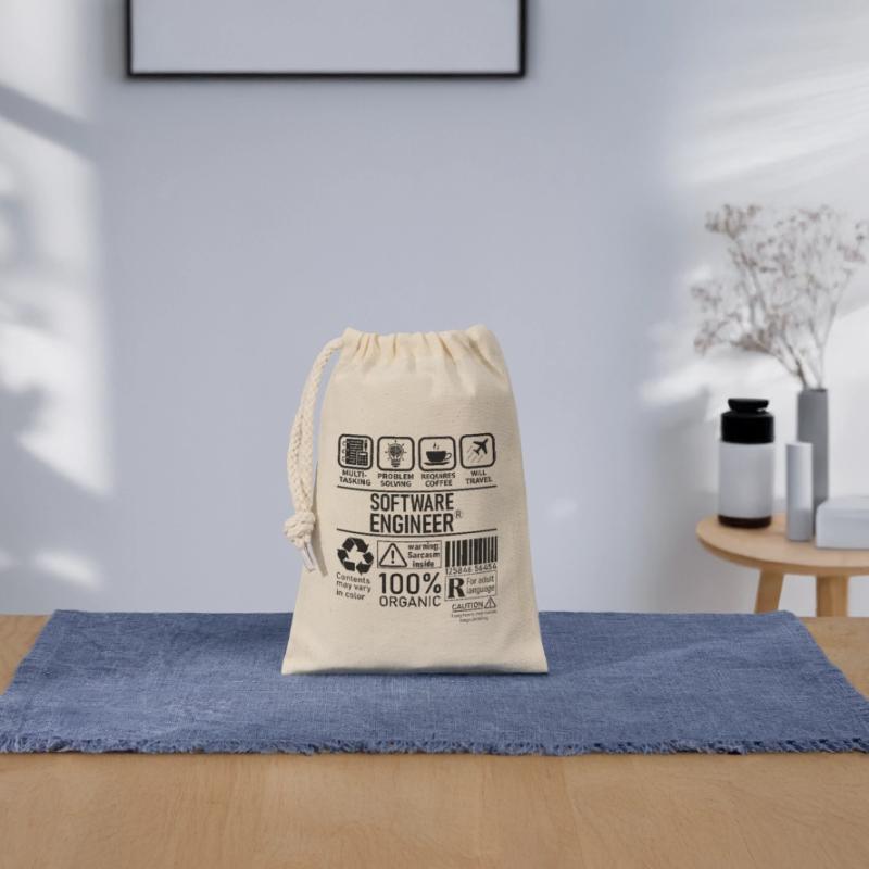 Software Engineer multi tasking problem solving Verschließbarer Geschenkbeutel aus Baumwolle (14x20cm)