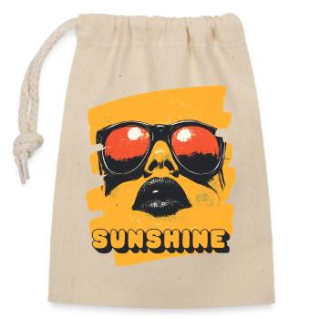 Sonnenbrille Sommer - Verschließbarer Geschenkbeutel aus Baumwolle (14x20cm) - Natur - Vorne