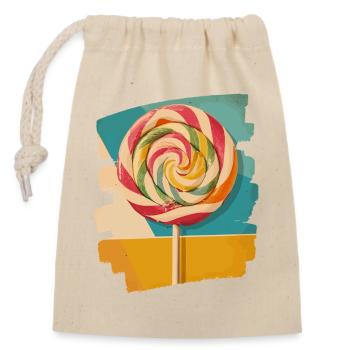 Lollipop lollipop candy candy - Closable cotton gift bag (14x20cm) - nature - Front