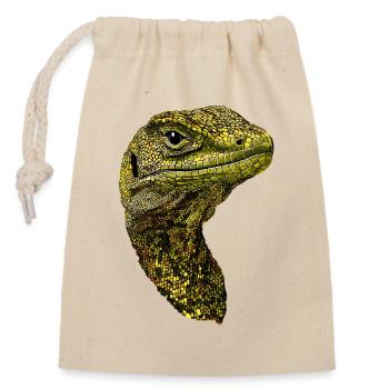 Lézard varan, reptile, dragon de Komodo, varan bagué, lézard - Sac cadeau en coton avec cordon (14 x 20 cm) - nature - Devant
