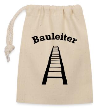lustiges Bauleiter Baustellen Zubehör - Verschließbarer Geschenkbeutel aus Baumwolle (14x20cm) - Natur - Vorne