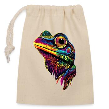 Grenouille Petit Crapaud Grenouille Grenouille Prince Grenouilles - Sac cadeau en coton avec cordon (14 x 20 cm) - nature - Devant