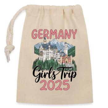 Neuschwanstein Castle Germany Girls Trip 2025 - Verschließbarer Geschenkbeutel aus Baumwolle (14x20cm) - Natur - Vorne