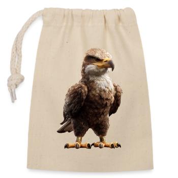 Aigle Pygargue à tête blanche Aigle royal Pygargue à queue blanche - Sac cadeau en coton avec cordon (14 x 20 cm) - nature - Devant