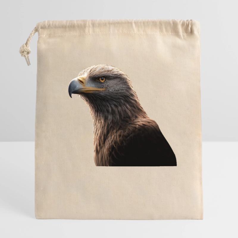 Eagle Bald Eagle Golden Eagle White-tailed Eagle Closable cotton gift bag (14x20cm)