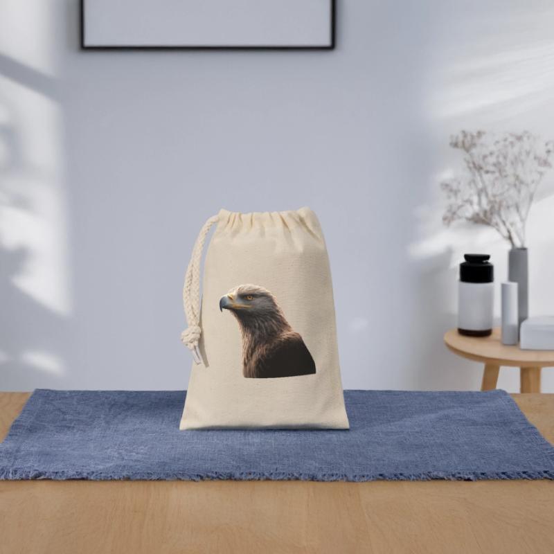 Eagle Bald Eagle Golden Eagle White-tailed Eagle Closable cotton gift bag (14x20cm)