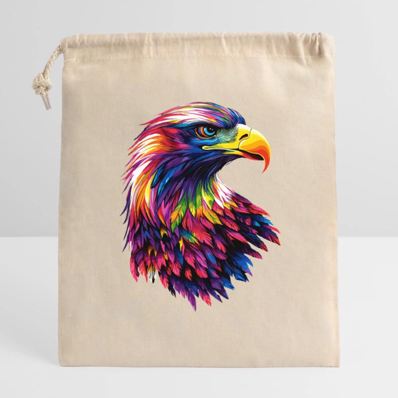 Eagle Bald Eagle Golden Eagle White-tailed Eagle Closable cotton gift bag (14x20cm)