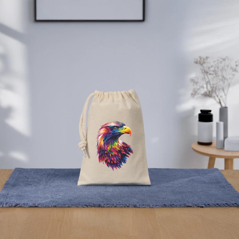 Eagle Bald Eagle Golden Eagle White-tailed Eagle Closable cotton gift bag (14x20cm)