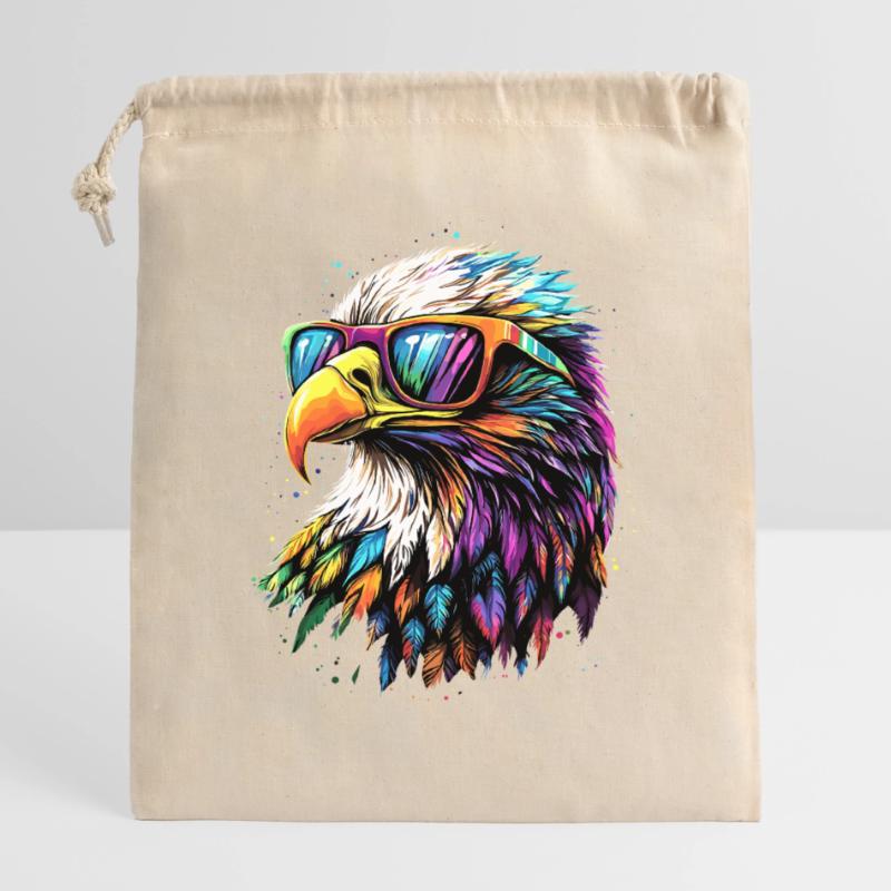 Eagle Bald Eagle Golden Eagle White-tailed Eagle Closable cotton gift bag (14x20cm)