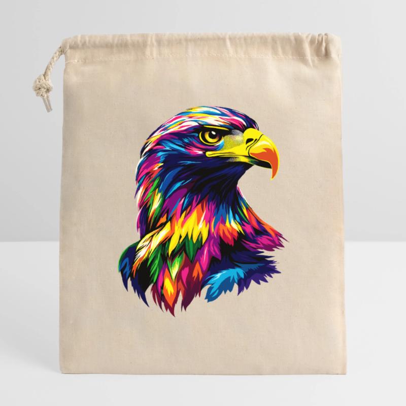 Eagle Bald Eagle Golden Eagle White-tailed Eagle Closable cotton gift bag (14x20cm)